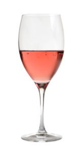 rose wine in crystal glass, isolated on white, alcohol, background, drink, enjoyment, glass, grape, isolated, liquid, ripe, rose, table, white, wine, wine-glass, wineglass, winery, transparent, transluscent, curvy